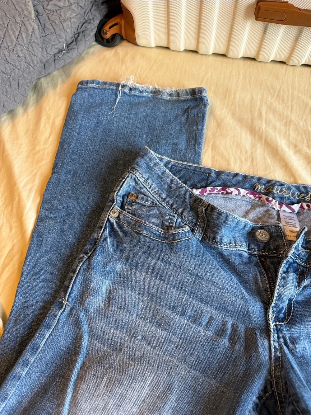 Maurices Blue Boot-Cut Jeans with Subtle Whiskering